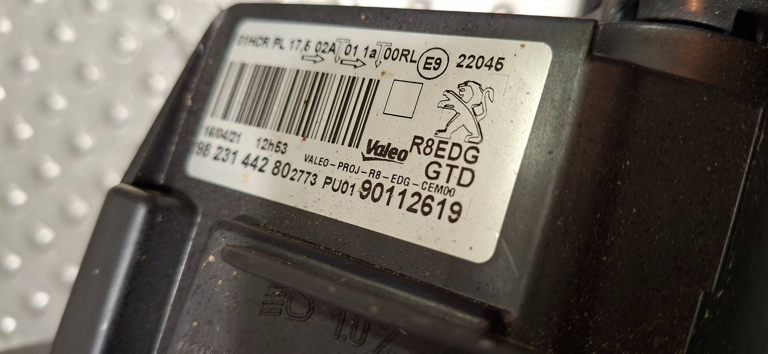 light left front 9823144280 lens Peugeot 508 II 19- as new