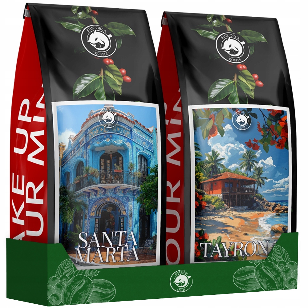 Levně Káva zrnková 1 kg x2 Santa Marta Tayrona 100% Arabica Čerstvě pražená