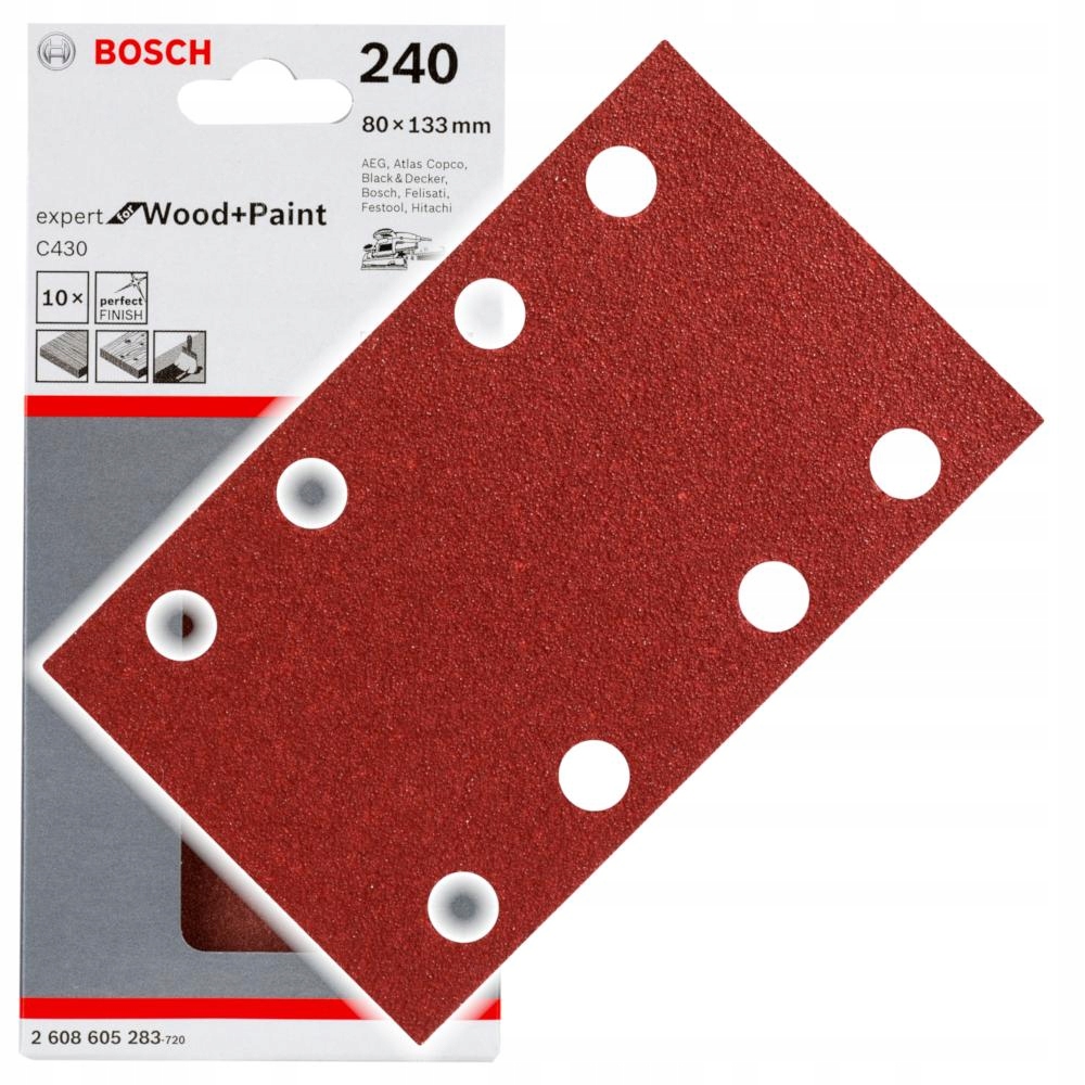 

Papier ścierny Bosch C430 80x133 gr.240 op. 10szt