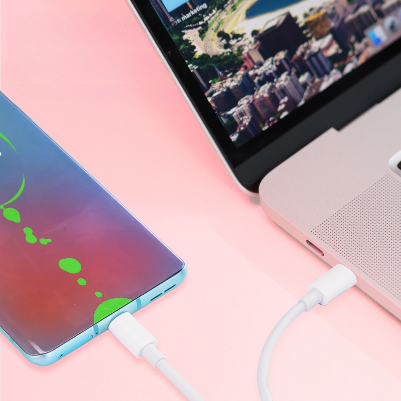 ŁADOWARKA KABEL DWUSTRONNY USB TYPU C MOCNY SZYBKI PRZEWÓD 2m Model BIAŁY KABEL