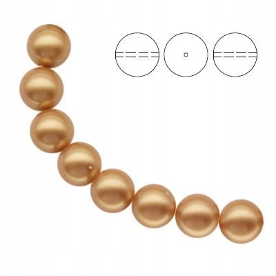 5810 MM 6 Swarovski Vintage Gold Pearl (vgprl)