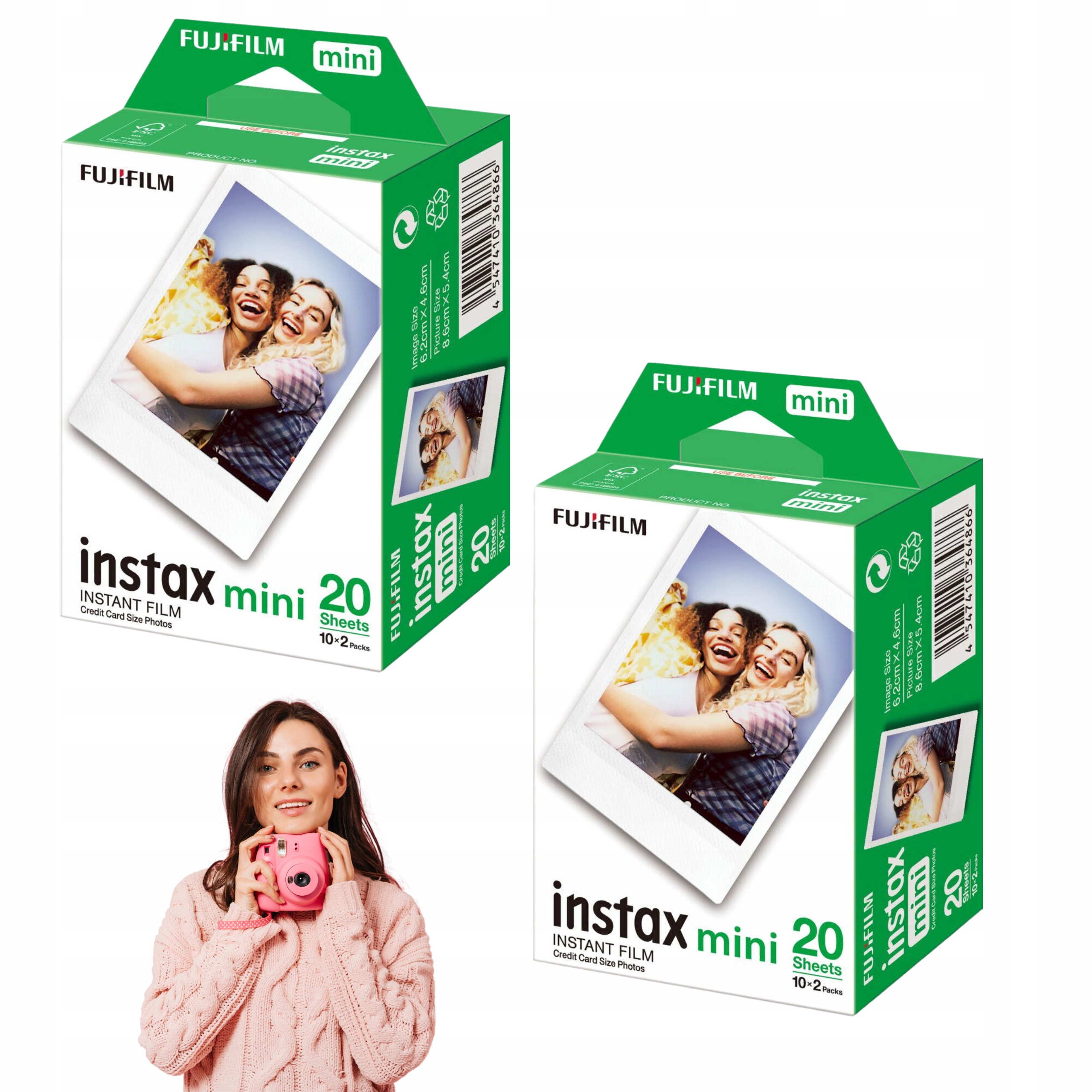 Sada náplní instax mini 9 11 12 pro fotoaparát 40 fotografií fujifilm dárek