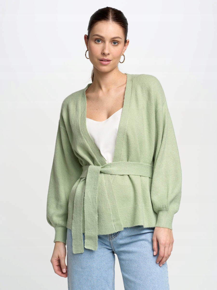 Big Star dámský svetr, klasický, zelený, do pasu, velikost M