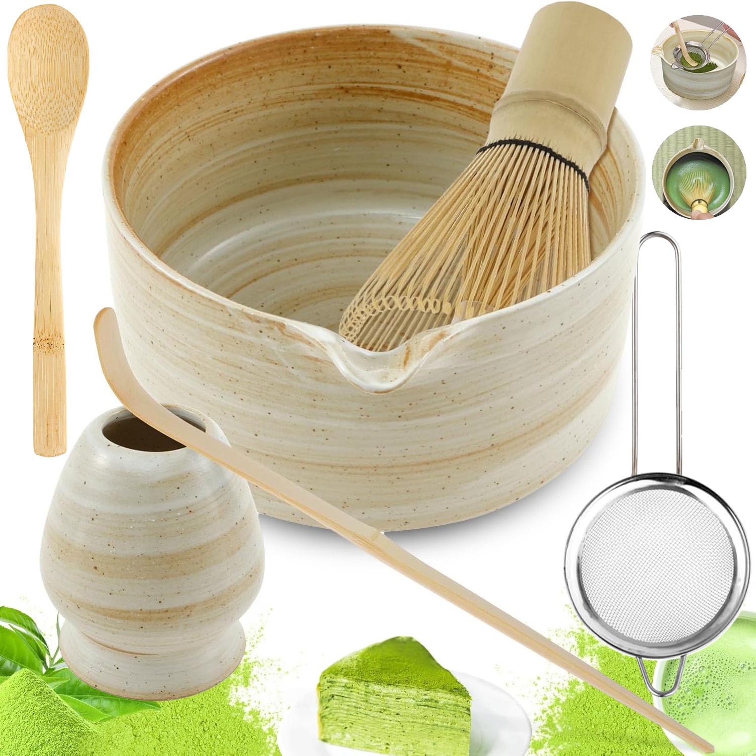 Levně Bambusová Dárková Sada Na Čaj Matcha Chashaku 6 Ks Vysoká Kvalita