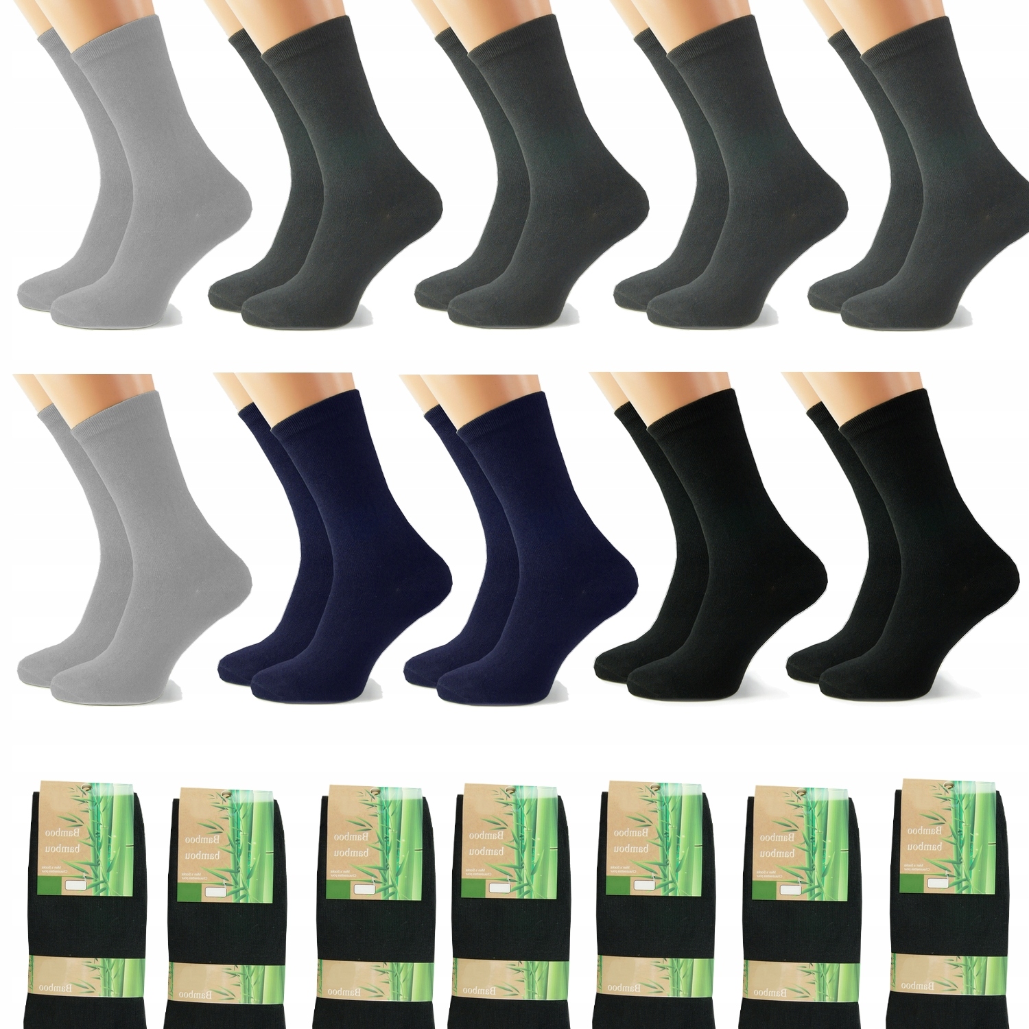 

10 x Skarpety Męskie Bambusowe skarpetki M 40-43