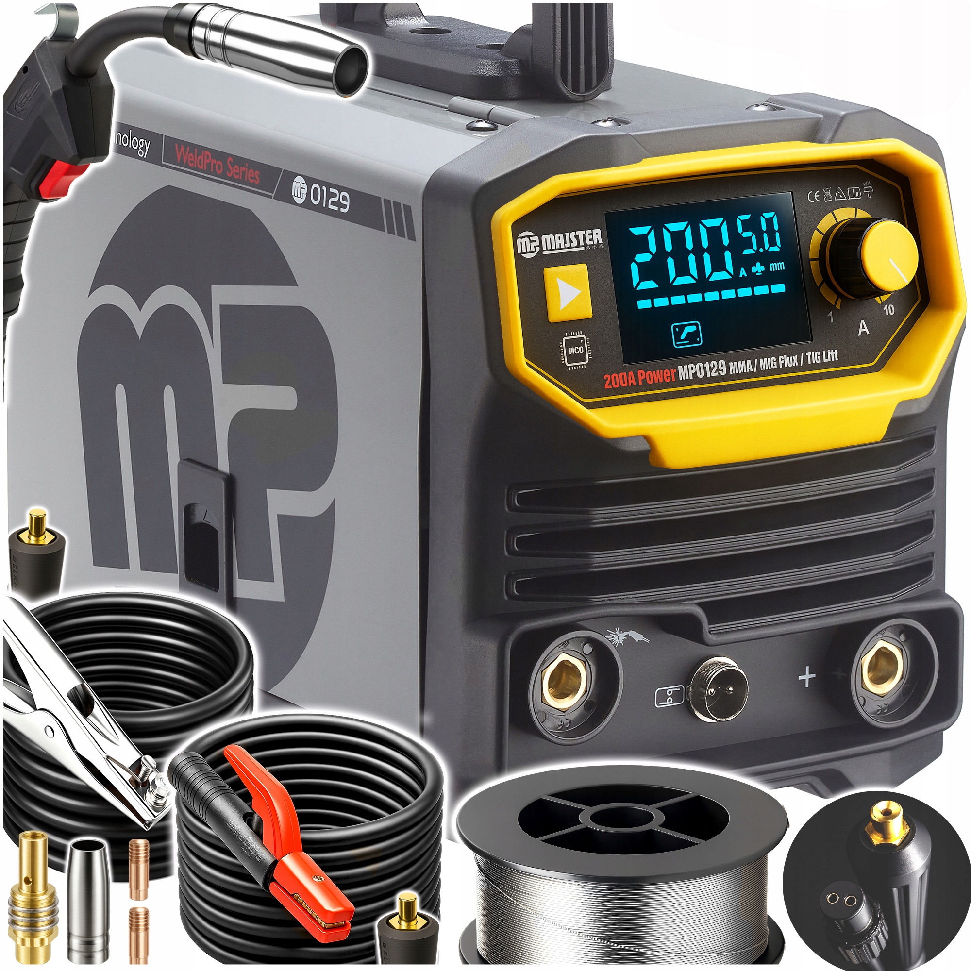 Spawarka Inwerterowa Igbt Mig Flux Mma migomat Mp Majster MP0129 Synergy