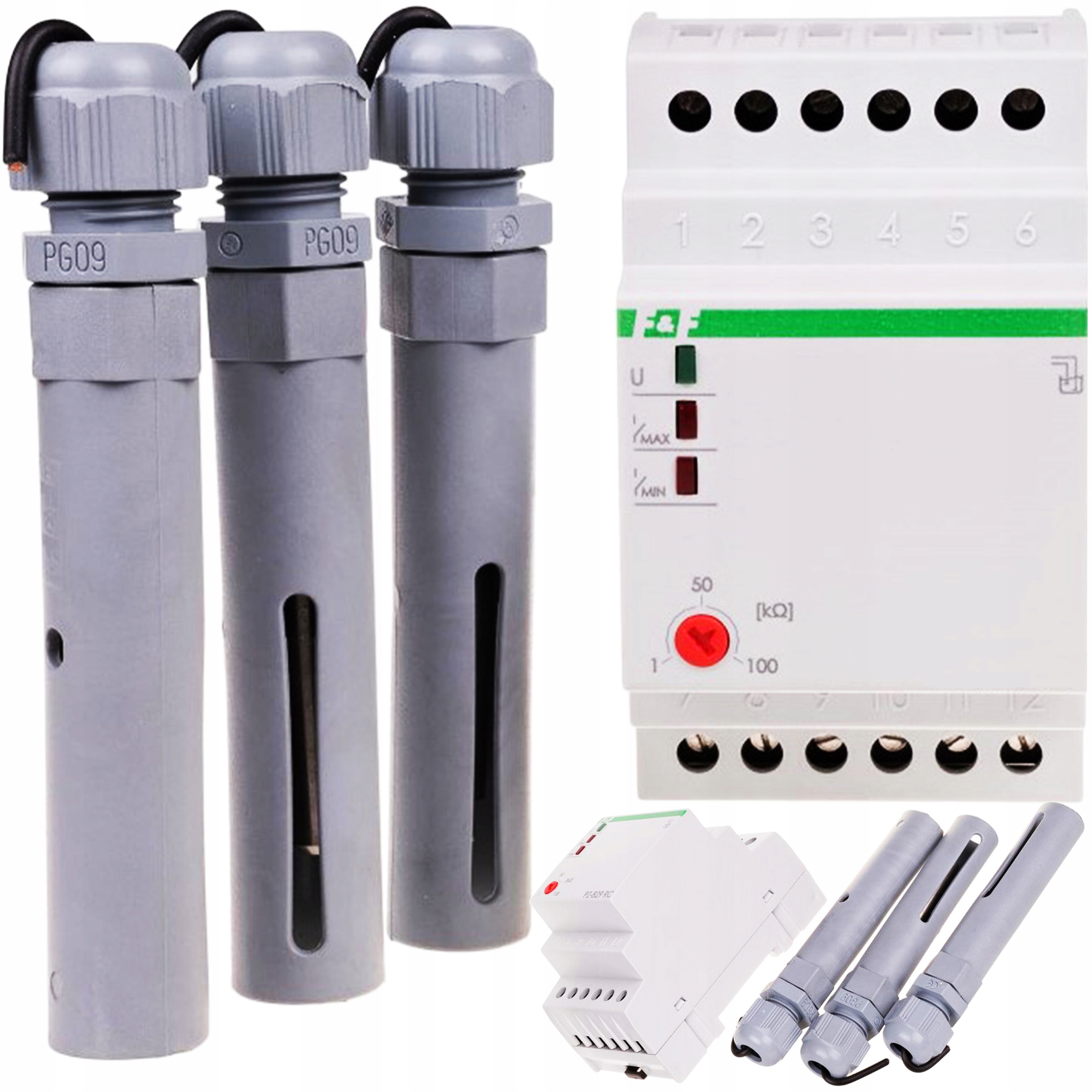 Relé na kontrolu hladiny kvapaliny Dvojstavové 3x sonda 2x16A 230V Ac PZ-829