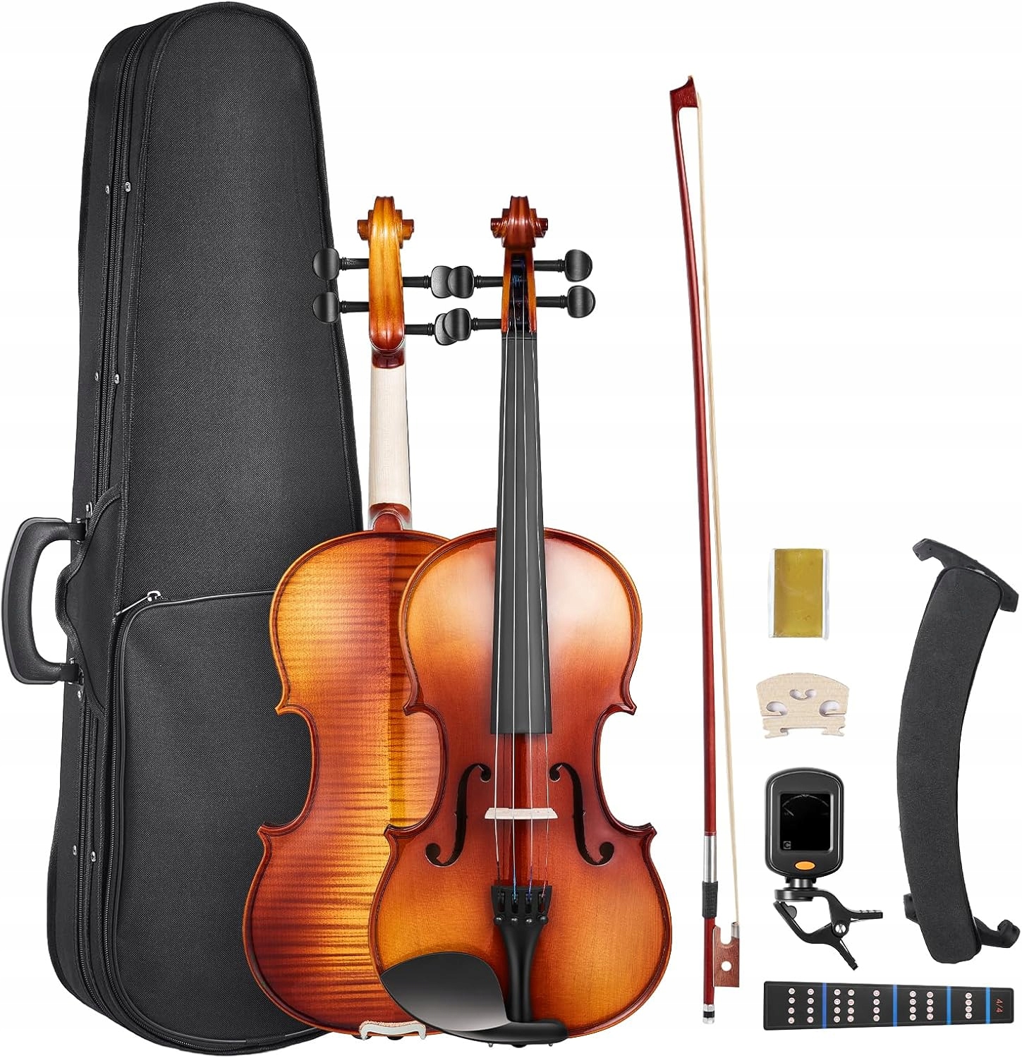 Vevor housle 4/4 sada s pouzdrem, smyčec, kalafunou a dřevem pro děti