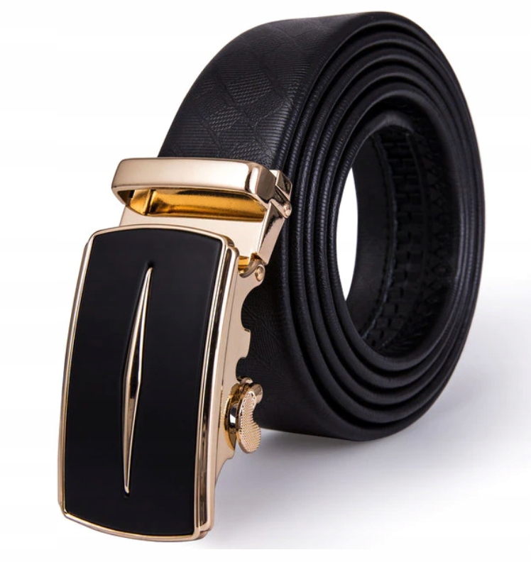 Luxusní Černý Pánský Kožený Opasek Automatický Pásek 140 CM #10