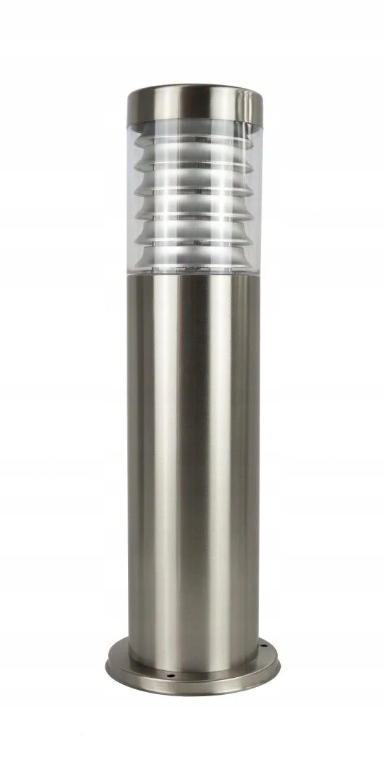 Záhradná lampa nerezová stĺpik okrúhla 50x11.4 cm strieborná IP44 Su-ma