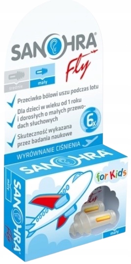 Sanohra Fly Stopery Zatyczki do uszu Dla Dzieci Do Latania Samolotem