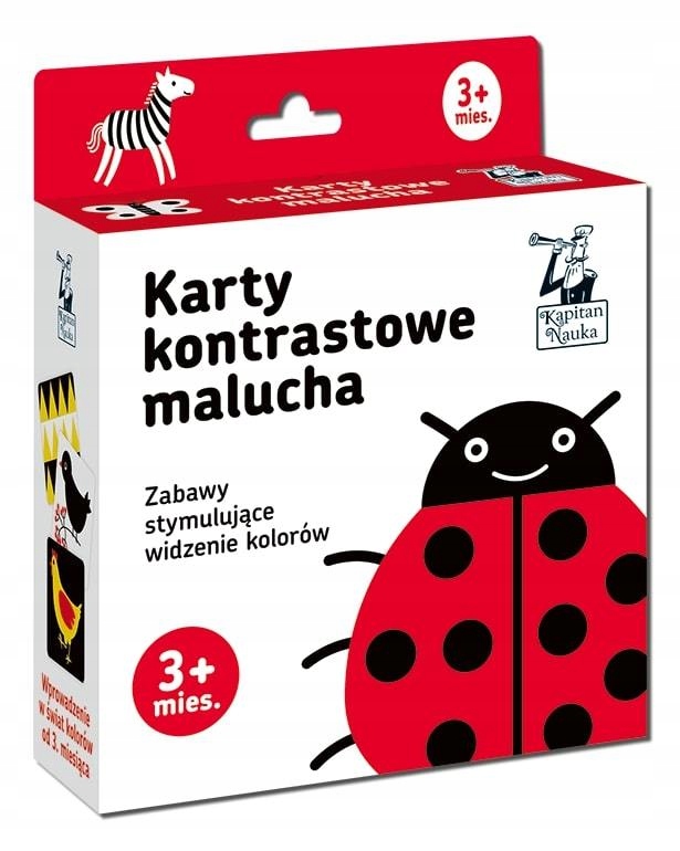 

Karty Kontrastowe Malucha 3m+ Widzenie Kolorów