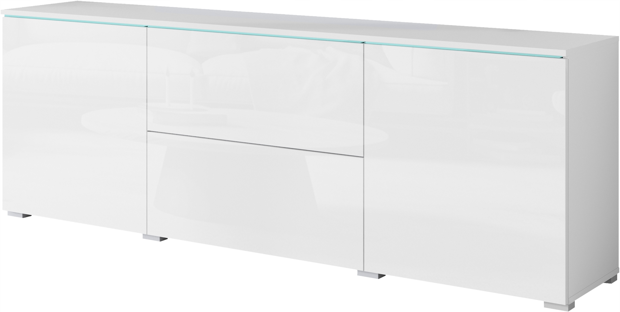 Szafka RTV VERA 181 Biały / Biały Połysk