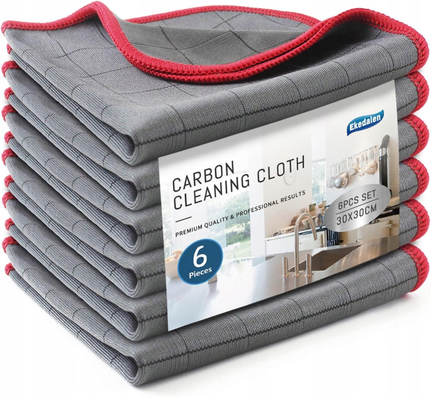 Levně Utěrka Rychleschnoucí, Netřepící Se Utěrka 1 Ks Šedo-červená