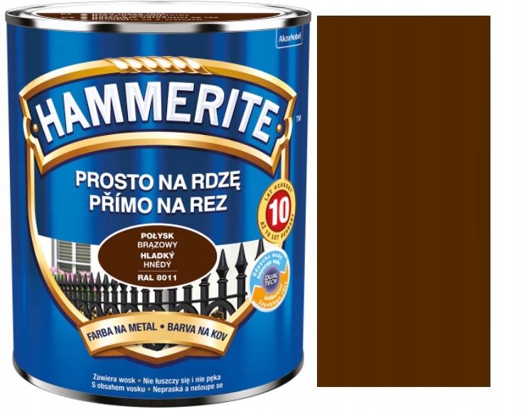 

Hammerite Prosto Na Rdze Połysk Brązowy 0,7L