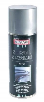 Lakier metalik spray srebrny akrylowy 400ml farba w sprayu Troton