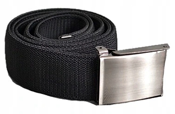 PASEK GUMOWY a'la PARCIANY KLAMRA ZATRZASK CZARNY