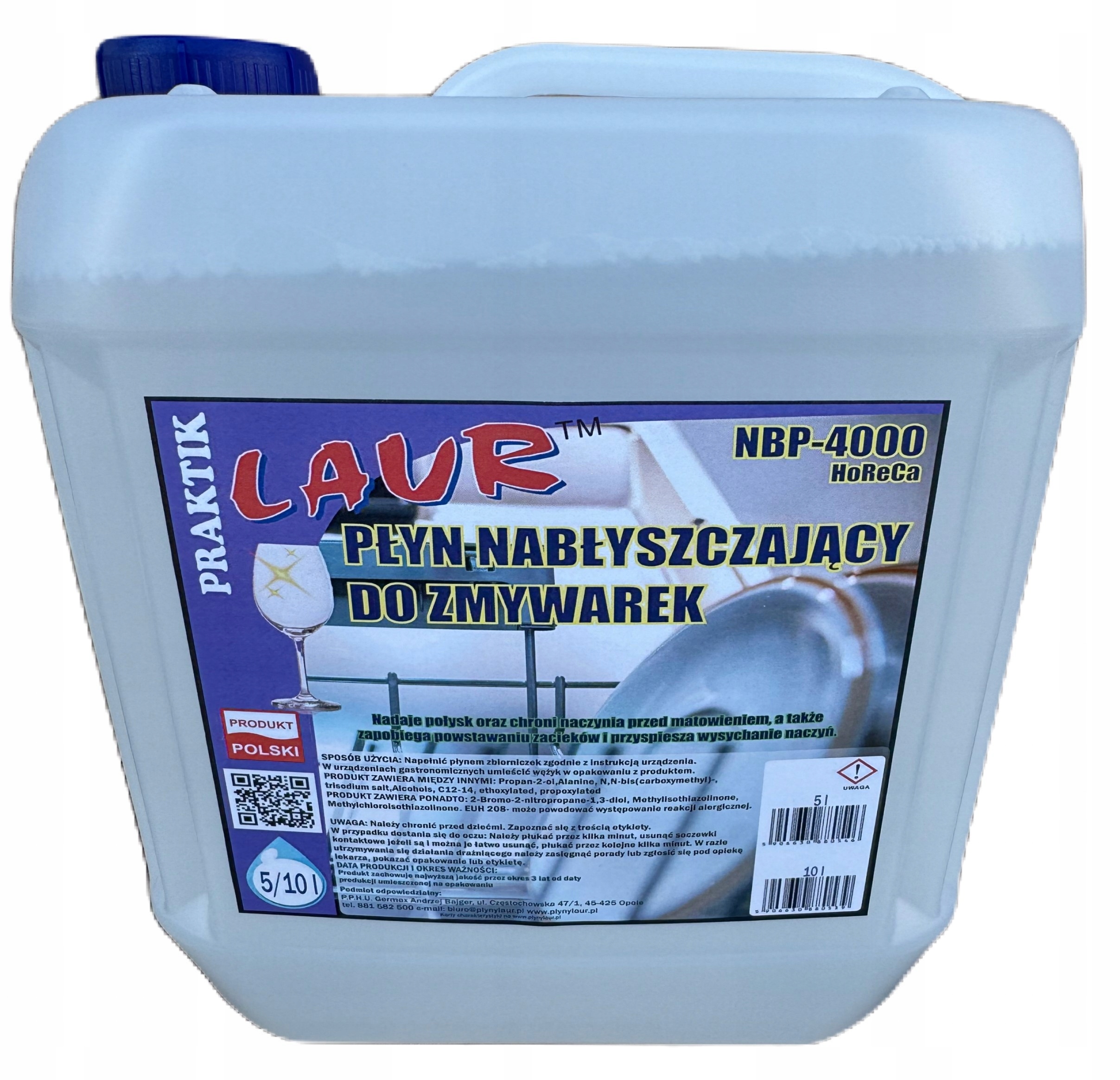 PŁYN NABŁYSZCZAJACY NBP-4000 DO ZMYWAREK PRZEMYSŁOWYCH (OP.5L) (HoReCa)