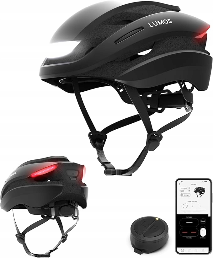 Cyklistická přilba LumosUltra inteligent Led světla, připojení Bluetooth M/L