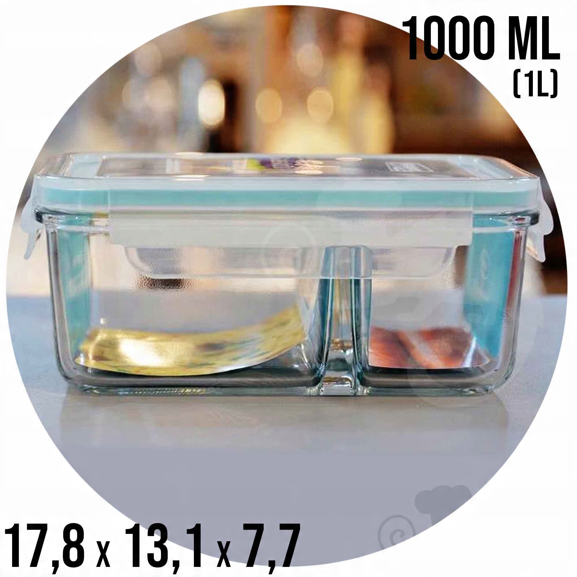 

Pojemnik Szklany Duo Lunchbox pokrywa 1000ml 1L