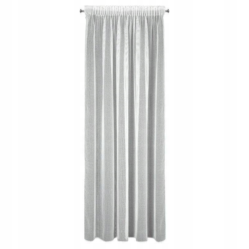 Záclona hotová záclona na pásce Kim 140x300 cm, bílá síťovaná páska