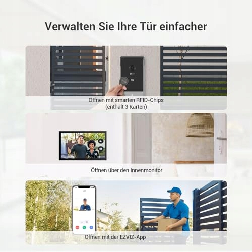 EZVIZ 2K Wideodomofon Kamera z Rozpoznawaniem Osób i Ekranem Dotykowym — miniatura 2