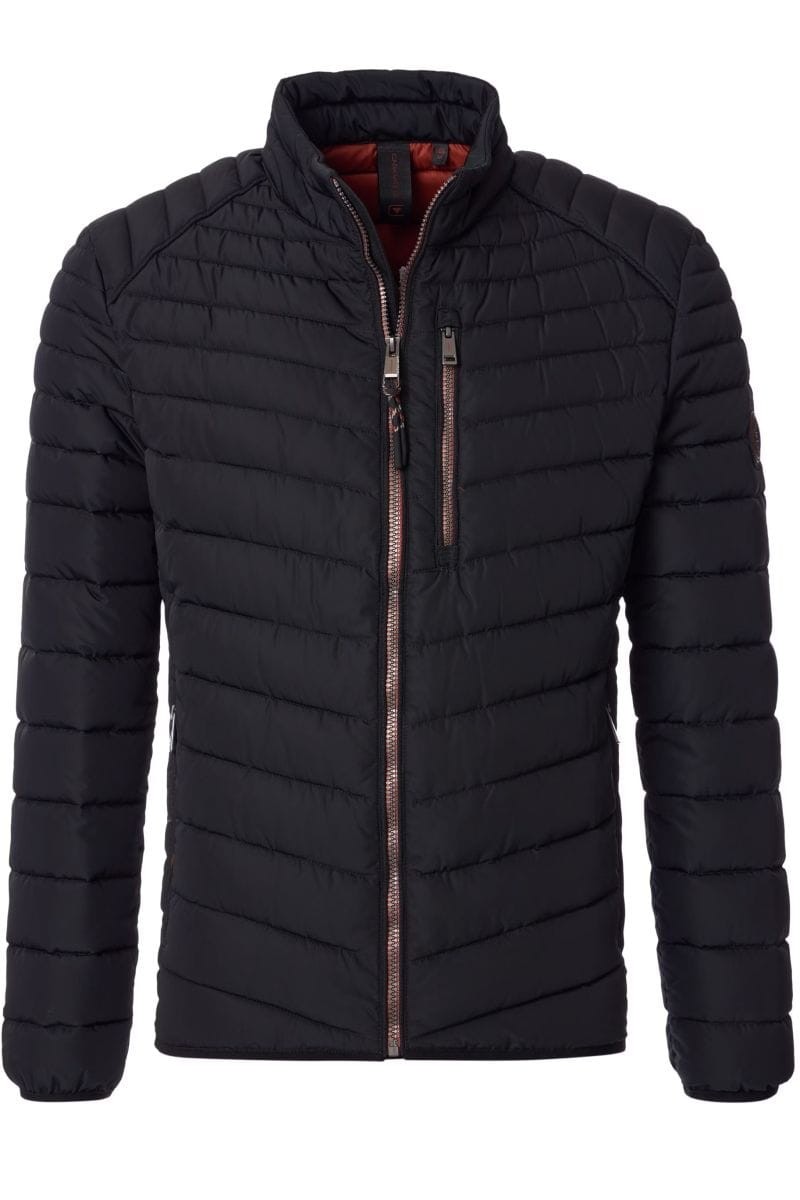 Casa Moda Prošívaná Podzimní Zimní Bunda Nadměrné Velikosti Černá 4XL