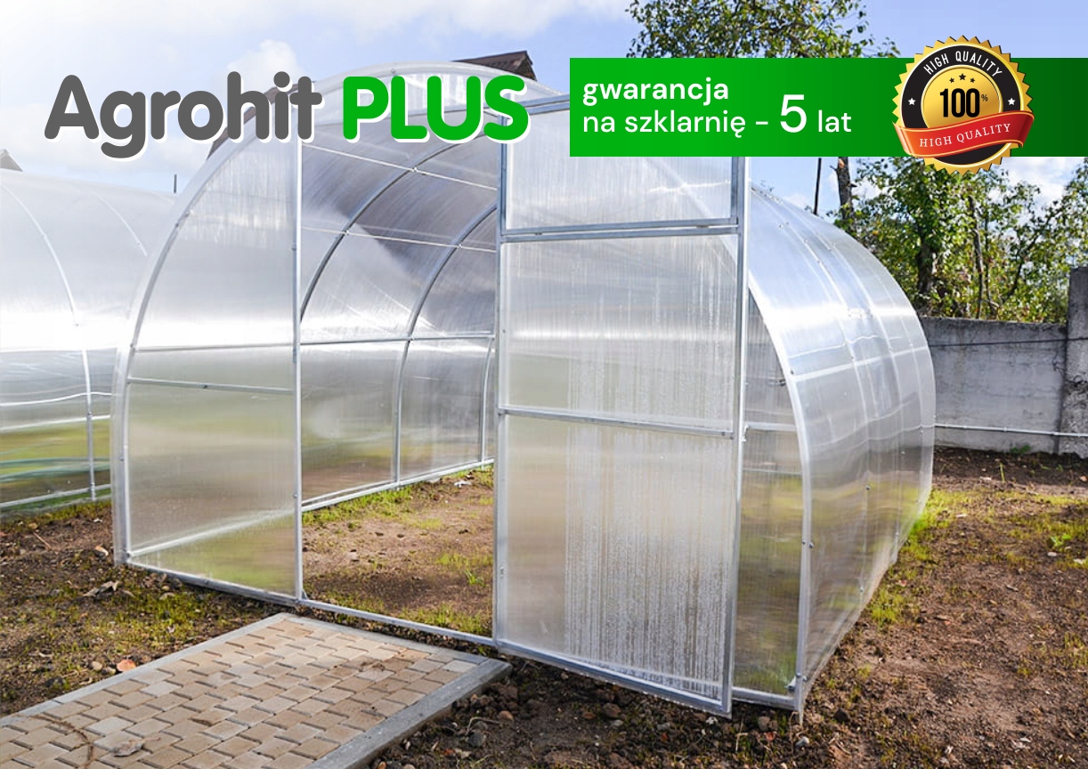 Szklarnia z poliwęglanu Agrohit PLUS 3m x 6m Kod producenta Plus4mm6m