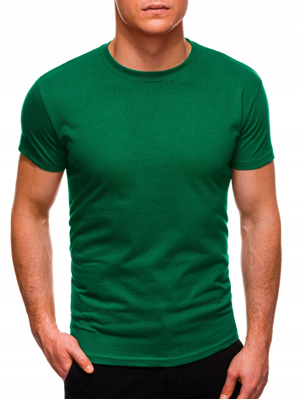 

T-shirt męski basic do jeansów 970S zielony XXL