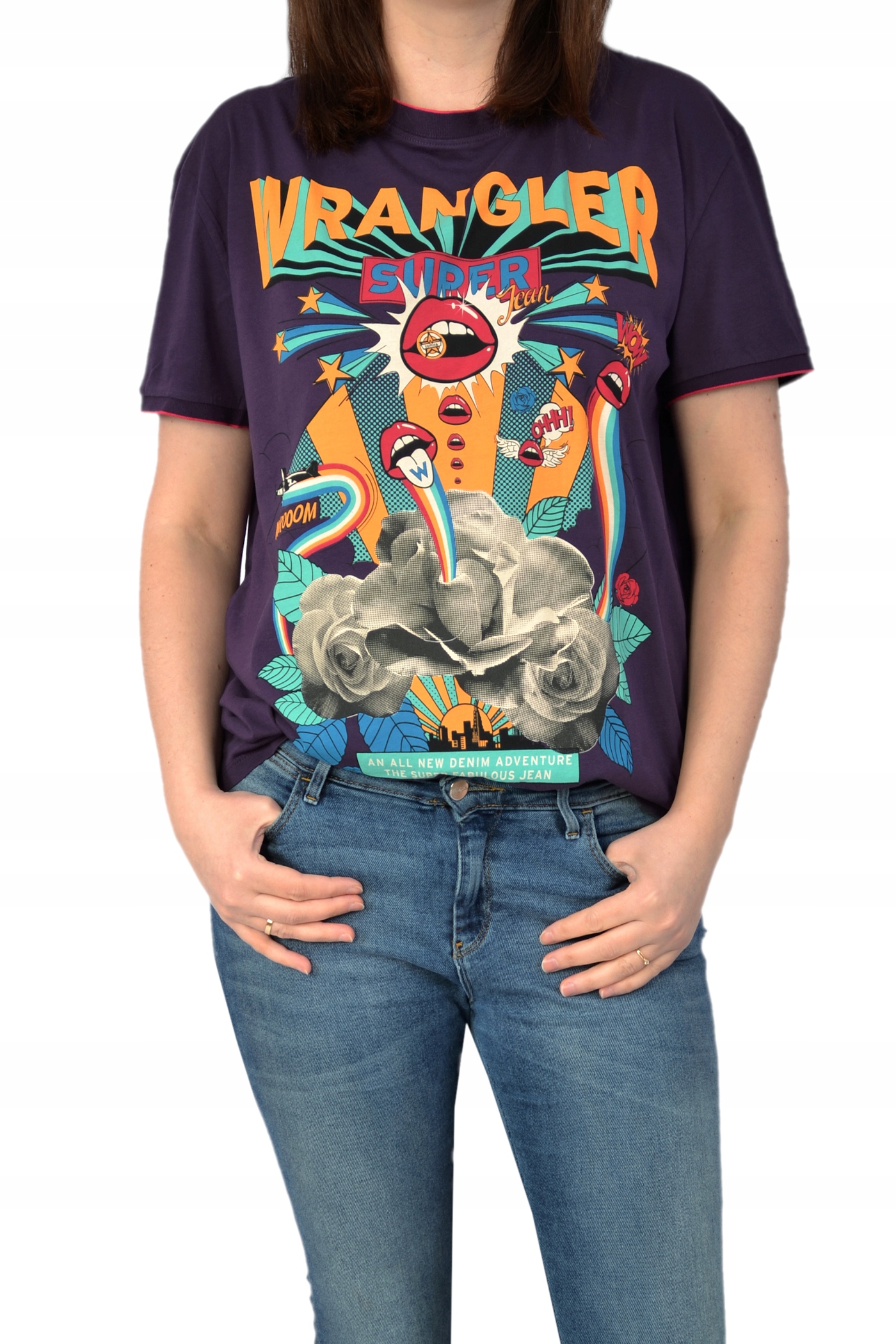 

Wrangler Boyfriend Purple T-shirt Damski M
