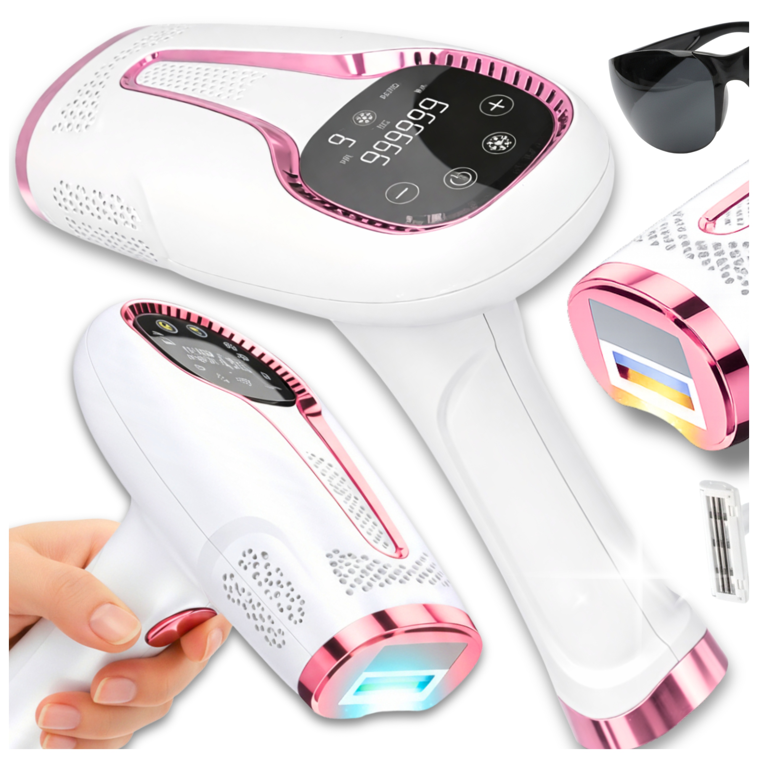 Depilator Laserowy Ipl Zestaw Do Włosów Ciała Bikini Depilacja 9 Trybów