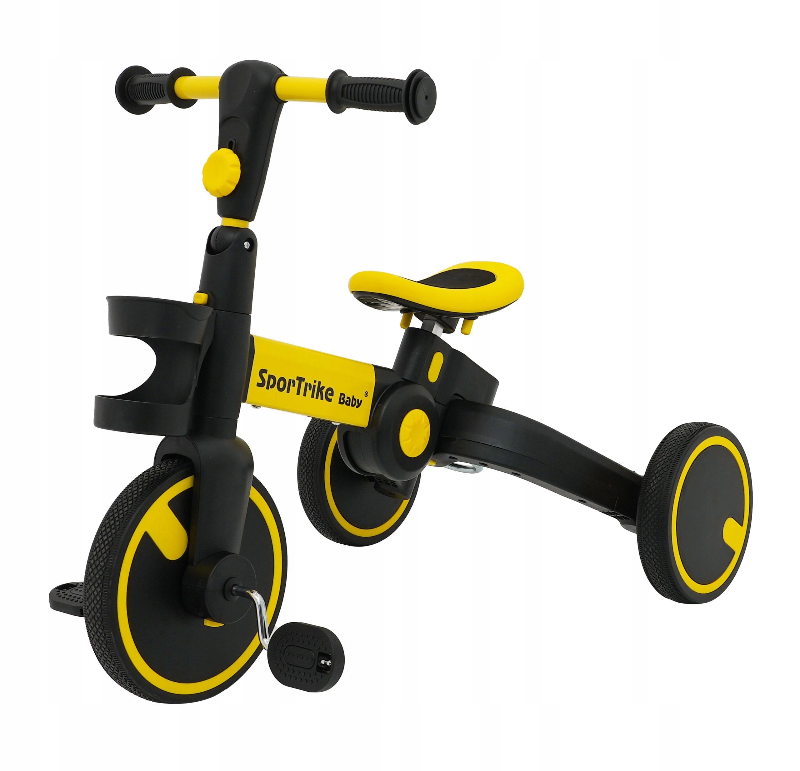 Żółty Rowerek dla Dzieci Happy Bike 3w1 Sportrike