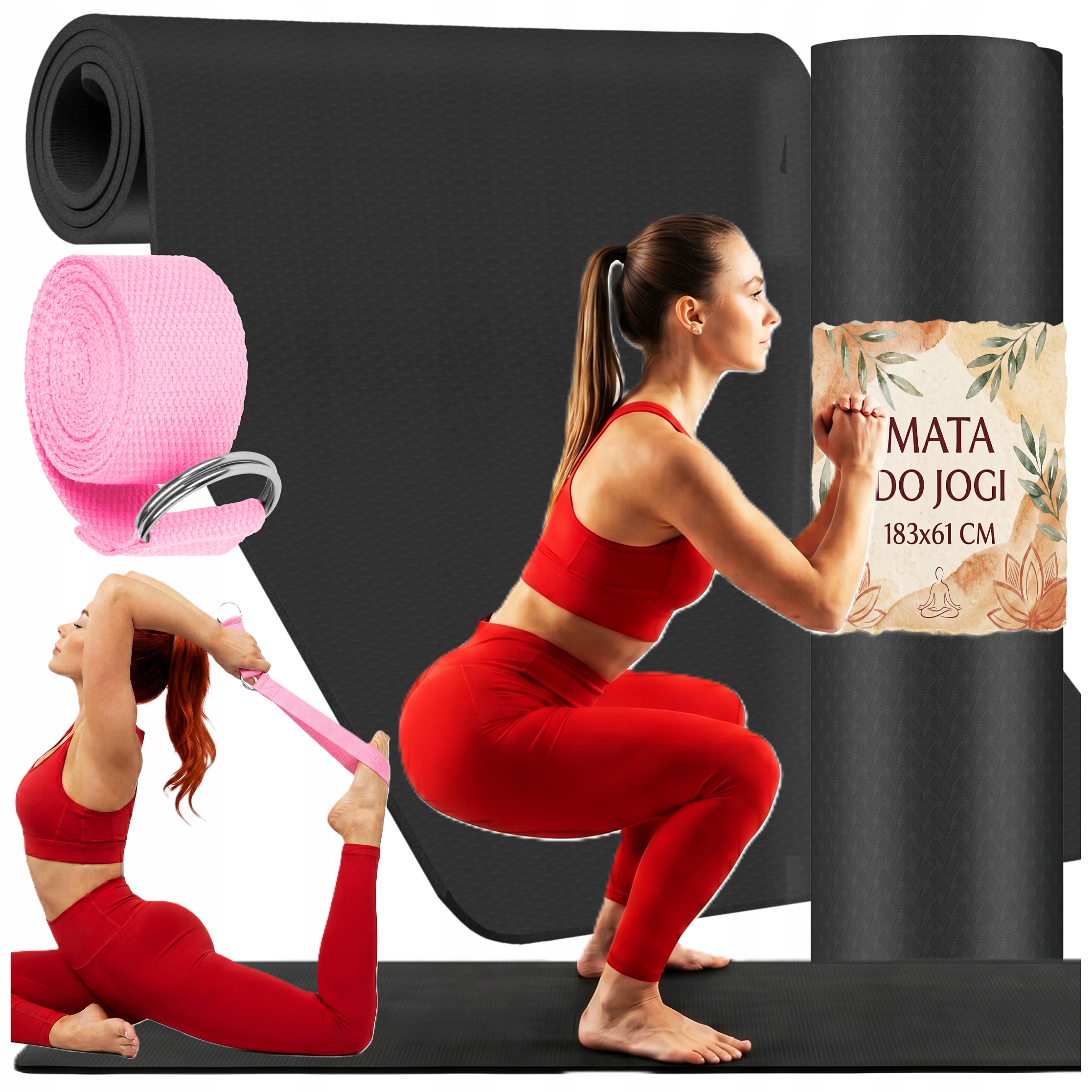 Mata Do Ćwiczeń Jogi Gimnastyczna Treningowa Fitness 1,5cm Passek Do Jogi