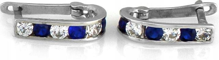 Zlaté náušnice 585 čárky z bílého zlata, vkusné jako dárek