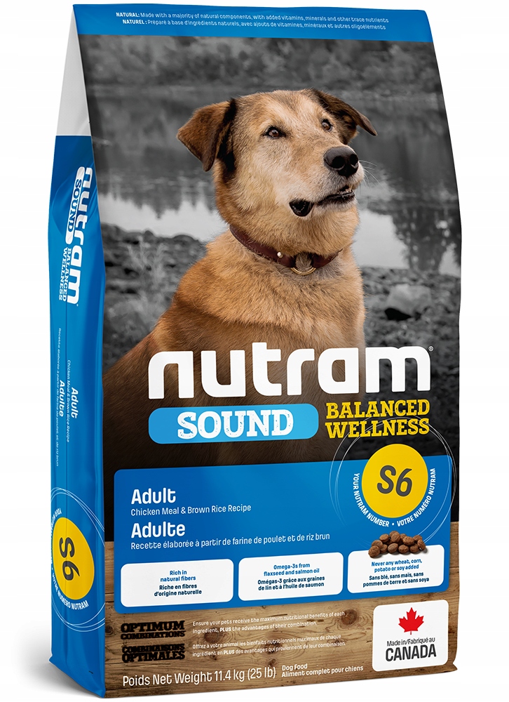 Levně Nutram S6 Sound Adult Dog 11,4 kg Holistické krmivo Dospělý pes