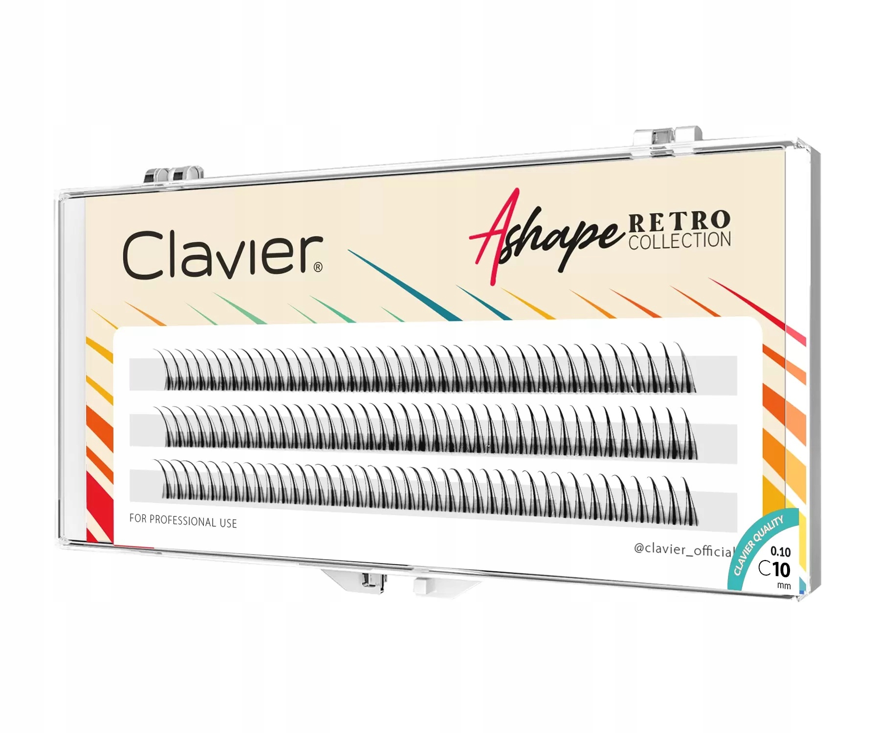 

Kępki Rzęs Clavier Retro A Shape 10 mm skręt C