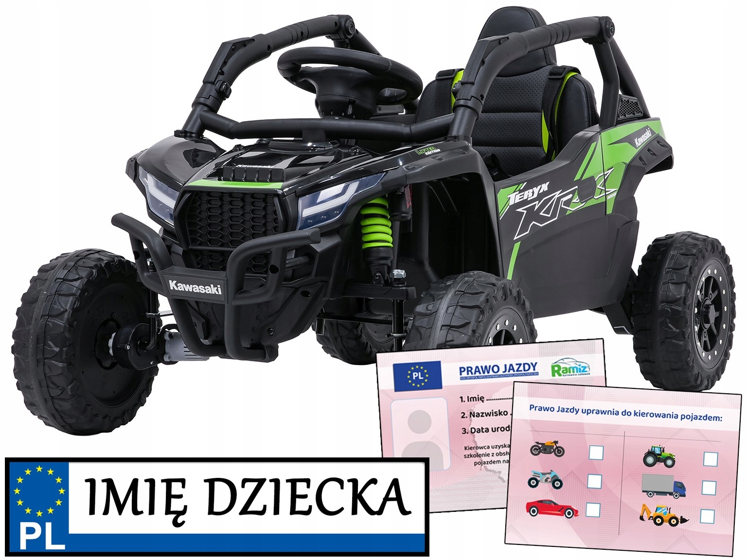 autko na akumulator dla dzieci Buggy Kawasaki Teryx KRX1000 napęd 4x4