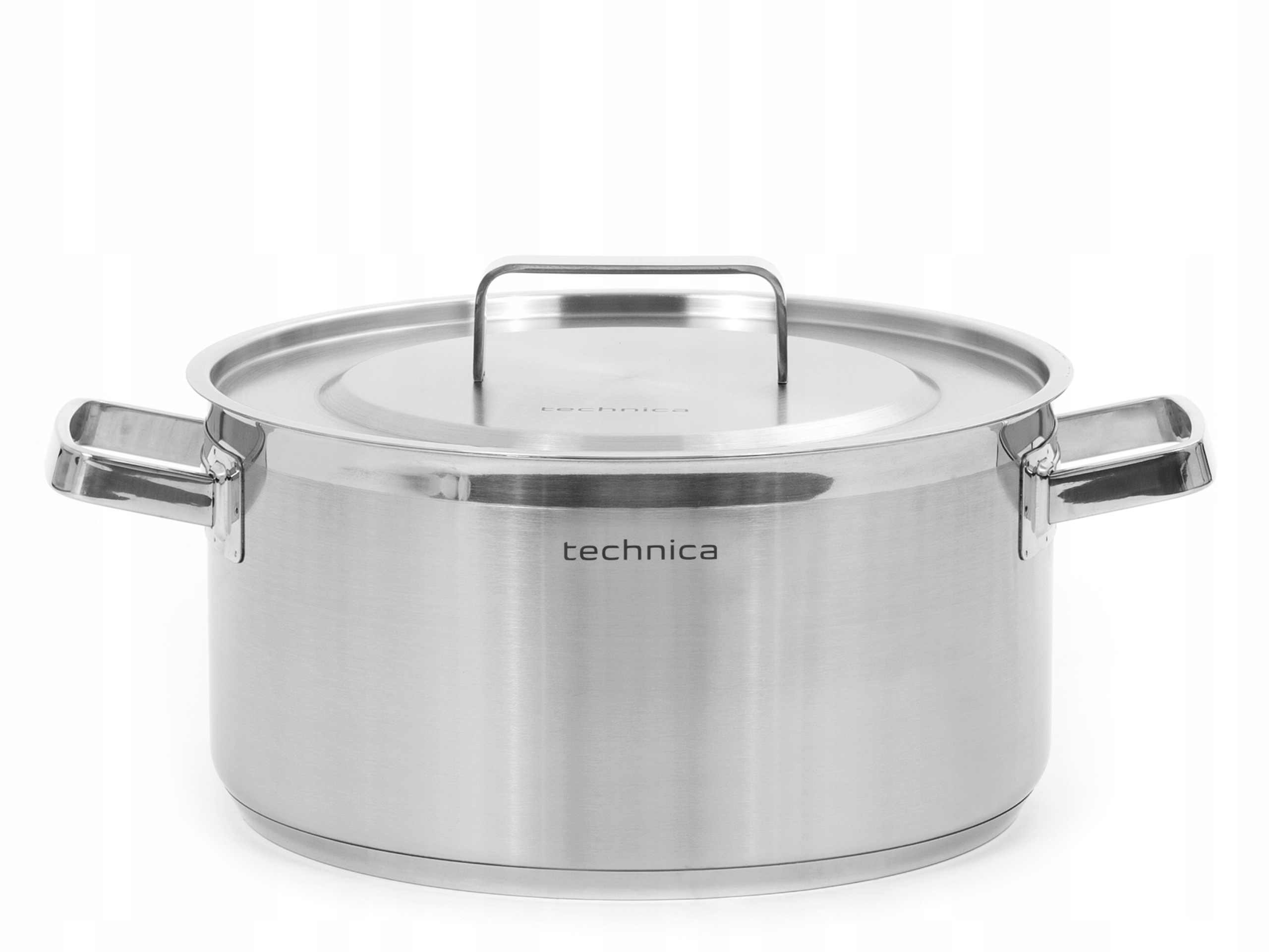 Indukční Hrnec Nerezový 12,9 L Nízký 320 mm Trojvrstvové Dno Technica