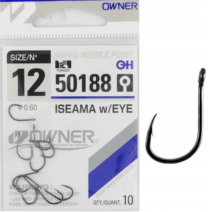 Haczyki Owner Iseama 50188 Rozmiar 4 Oczko