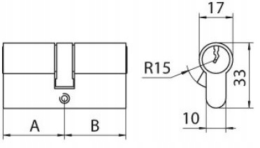 GERDA WKŁADKA 35/60 9.5CM 95MM H PLUS 5 KLUCZY Marka Gerda
