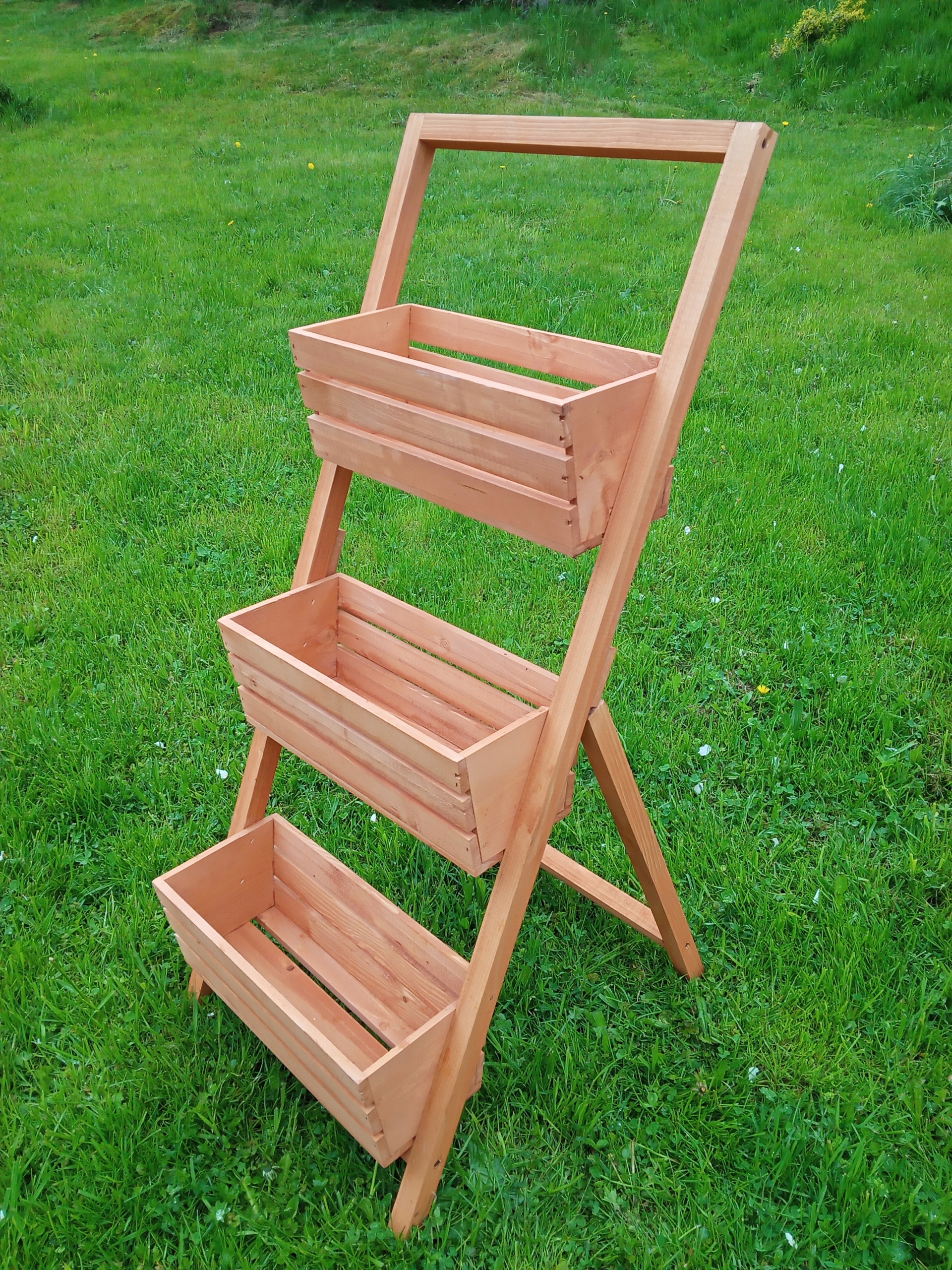 STOJAK NA KWIATY DREWNIANY KWIETNIK DRABINKA TIK Marka inna