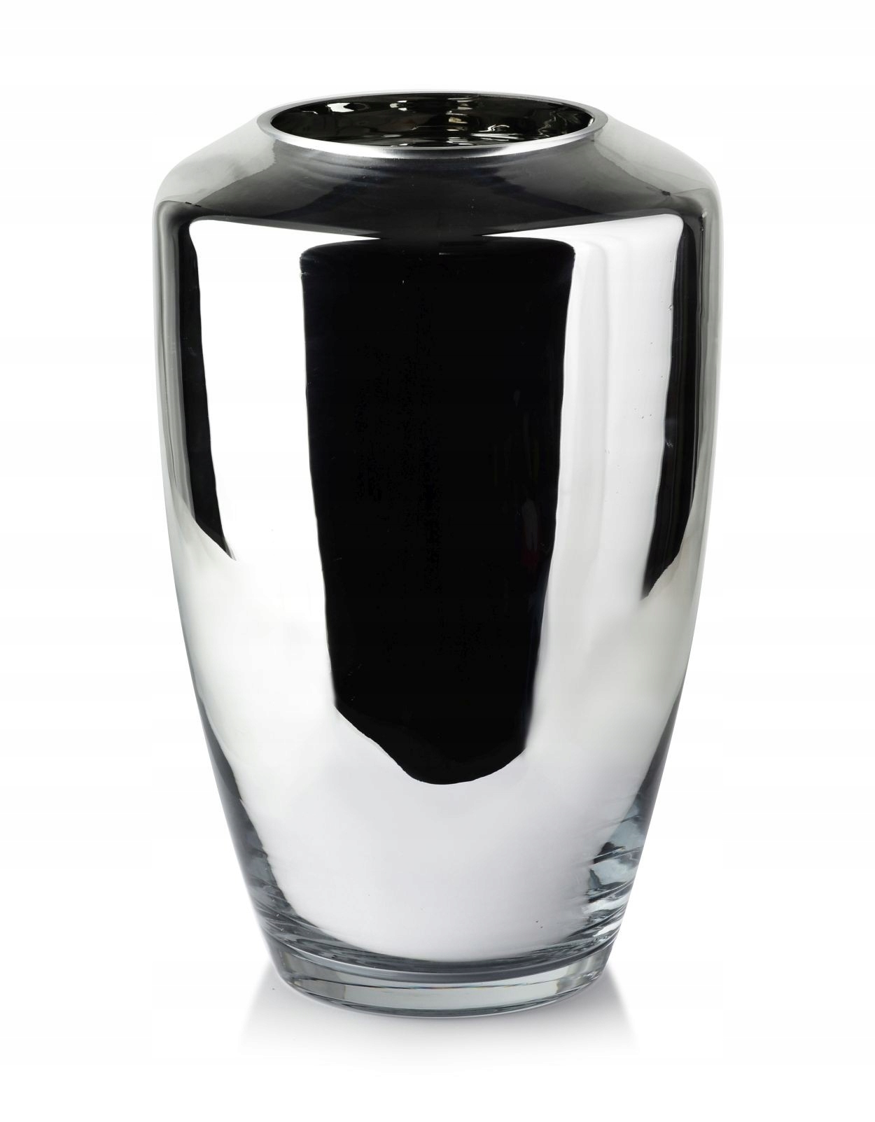 

Duży wazon szklany Glamour Srebrny 28cm