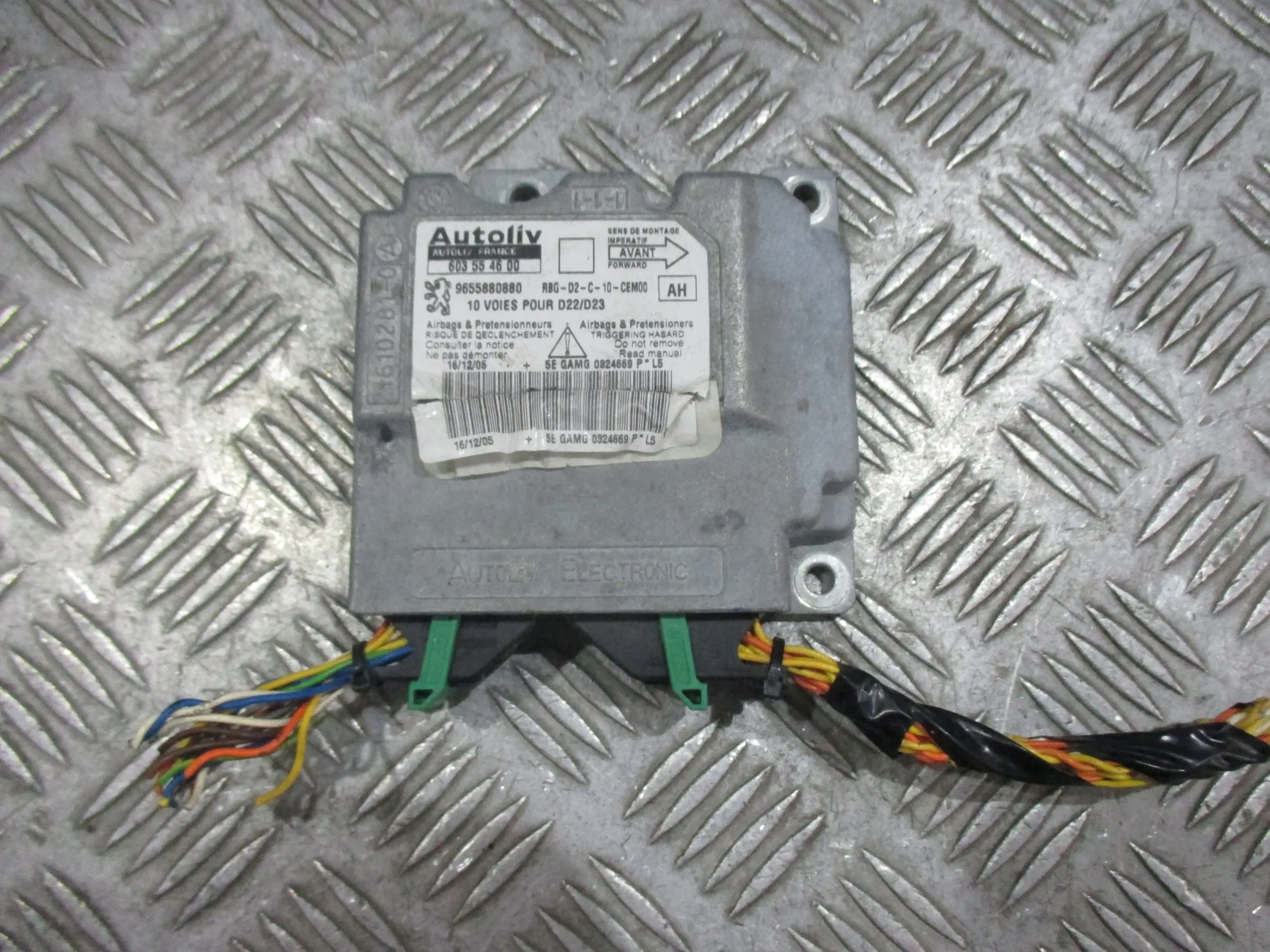 SENSOR AIR BAG PEUGEOT 407 04-07r 603554600