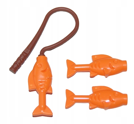 LEGO WĘDKA i RYBA + 2 szt. MINECRAFT NOWA (5g)