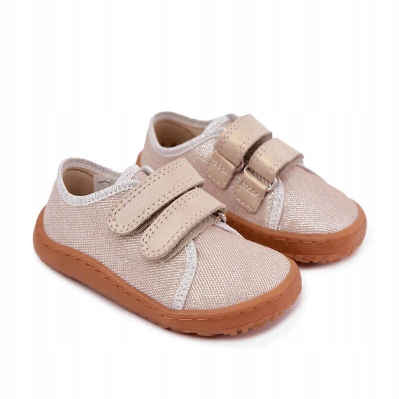 Kapcie Dziecięce Barefoot Połyskujące Froddo Canvas G1700440-1 Złote 32