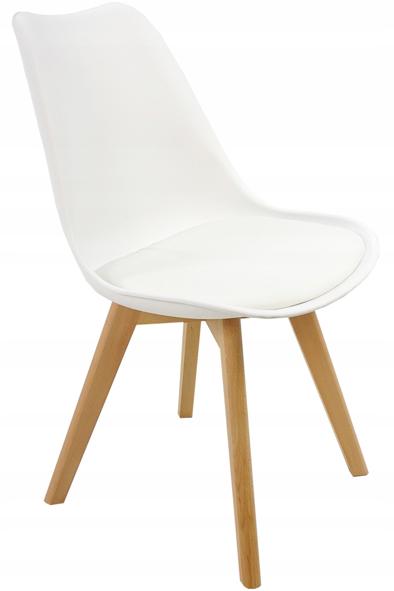 Biały ZESTAW SKANDYNAWSKI STÓŁ 80x120 i 6 krzeseł Grubość blatu 3.2 cm