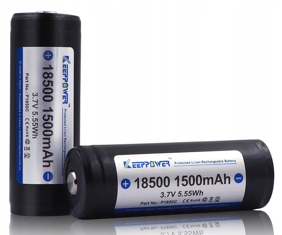 

Kp ICR18500-150PCM 1500mAh Li-ION Protecte 3,7V 3A