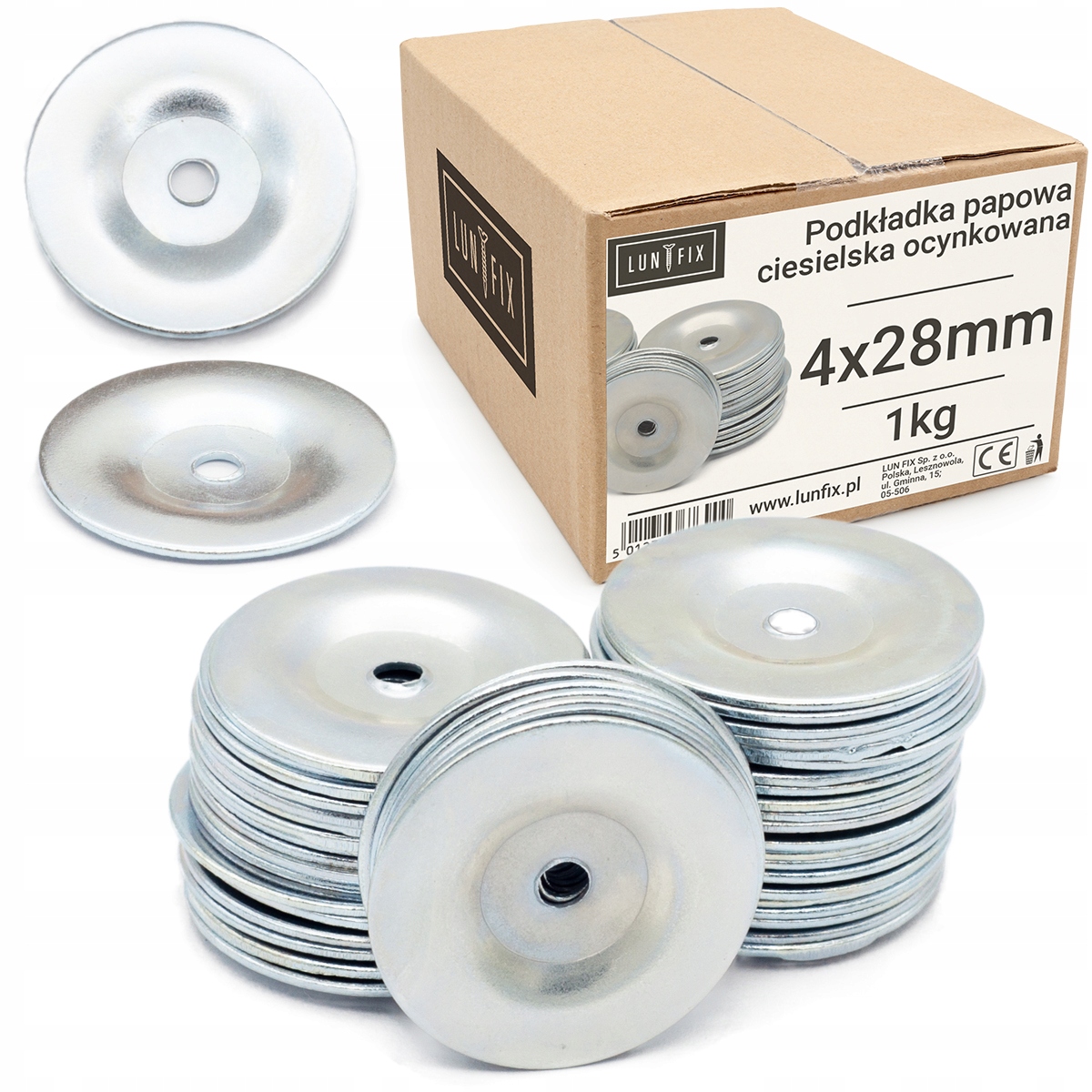 

Podkładki Papowe Ocynk ciesielskie 4x28mm 1kg
