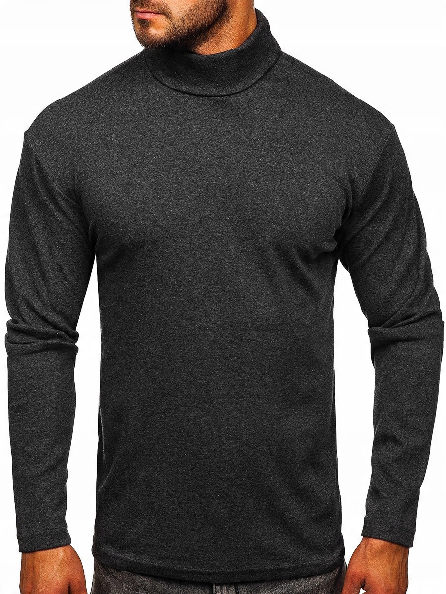 

Golf Sweter Basic Grafitowy 145347 Denley_l