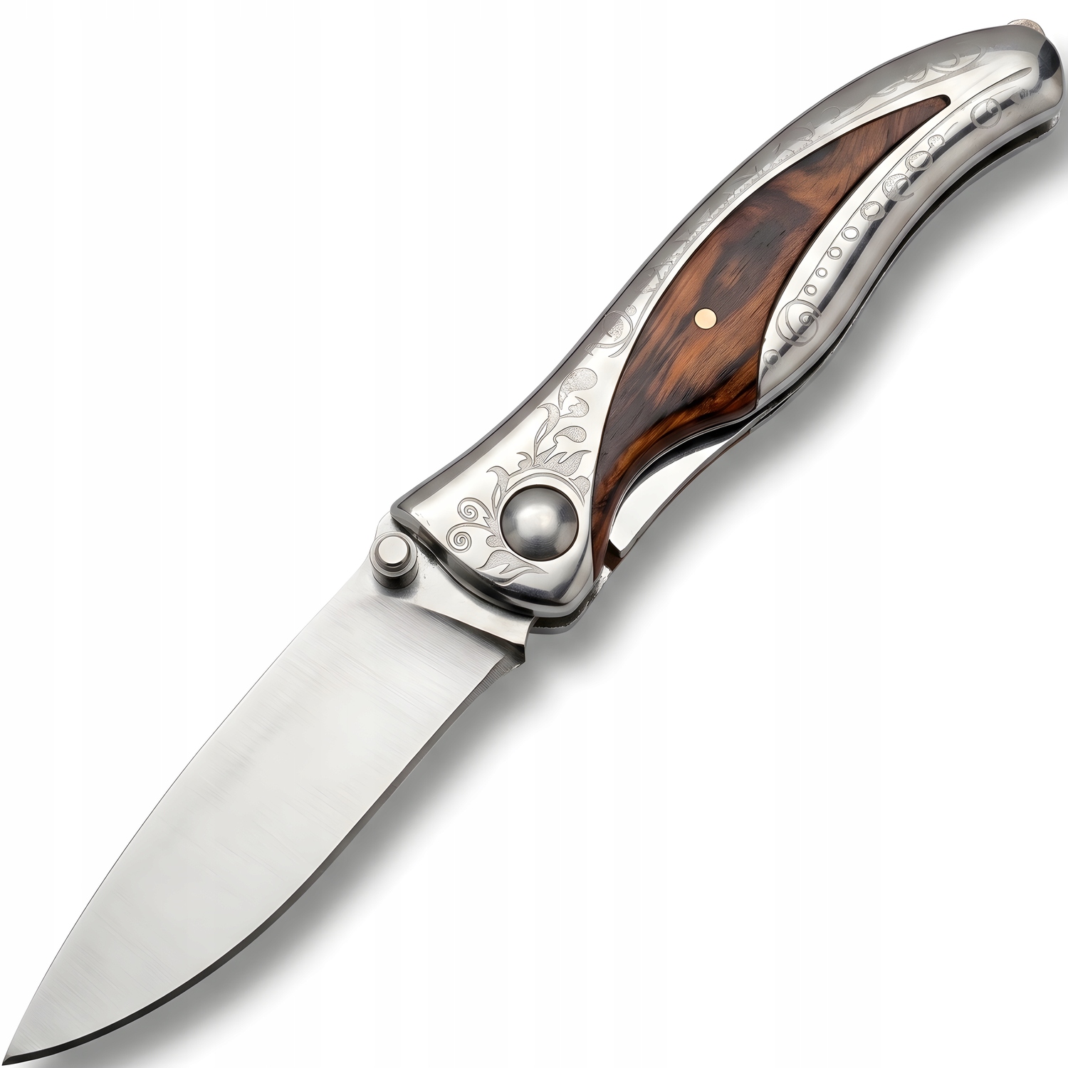 Składany nóż outdoorowy B3122 Brązowy/Srebrny KP-40394